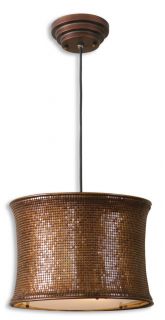 Copper Mosaic Hanging Shade Chandelier Modern Horchow