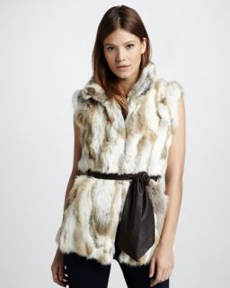 525 America Belted Fur Vest   