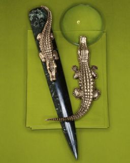 2YJP LObjet Crocodile Desk Accessories