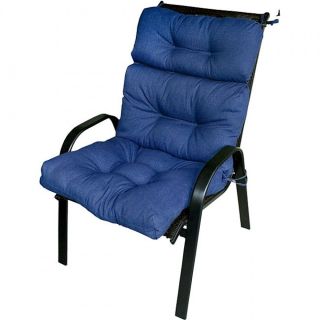 New Outdoor Cushions Patio High back Chair Cushion, Blue, Water