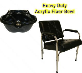Auto Recline Chair Heart Shape Acrylic Fiber Shampoo Bowl Sink Salon