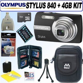 Olympus Stylus 840 8.0MP Digital Camera (Black) + 4GB