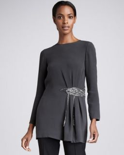 lafayette 148 new york cicely bead waist top