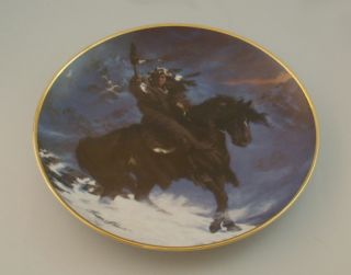  Native American Collector Plate Hermon Adams COA 