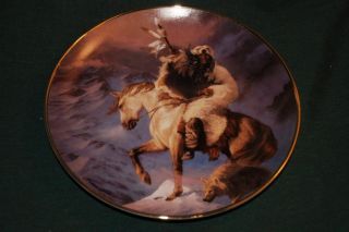 Hermon Adams LtdEd Plate Spirit of N Wind Am Indian