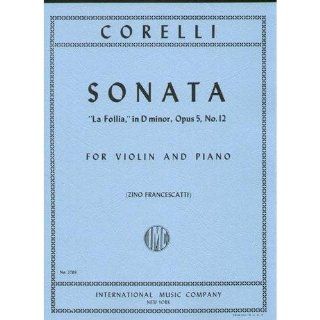 Corelli Arcangelo La Folia Sonata Op. 5, No. 12 for Violin