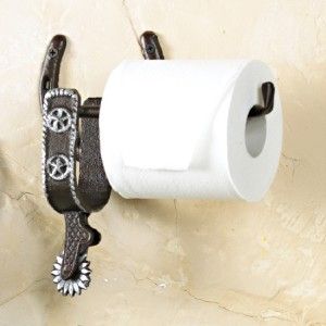 Western Horse Shoe Spur Towel Rack Toilet Paper Holder Bath Room Hook