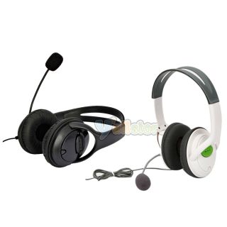 Game Live Headset with Microphone Mic for Xbox 360 Xbox360 Black White