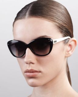 D0CT4 kate spade new york angelique cat eye sunglasses, black/cream