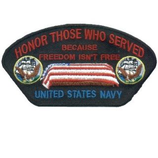 Honor Those Who Served US Navy Military Veteran Cap Patch