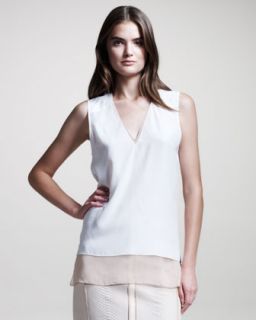 Neckline Silk Top  