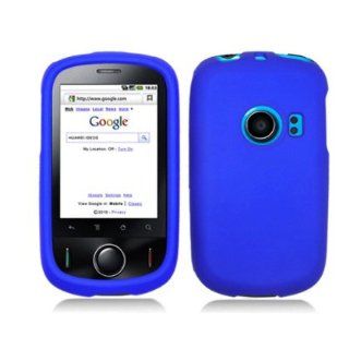 Blue Rubberized Hard Plastic Case Cover for Huawei M835