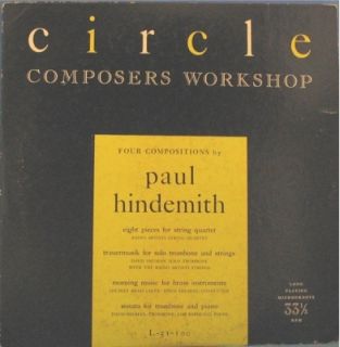 Hindemith 8 Pieces for String Quartet LP
