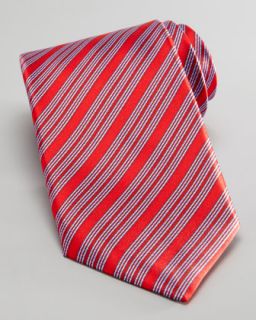N1VEF Stefano Ricci Diagonal Stripe Tie, Red/Blue