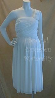  One Shoulder Maternity Dress SMALL Chiffon Cocktail Dresses Party Sexy