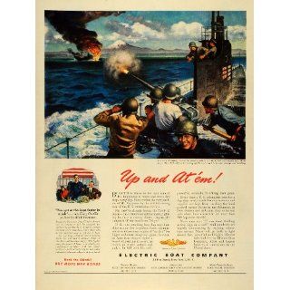 1943 Ad Electric Boat Co Submarines Battleship Soldiers