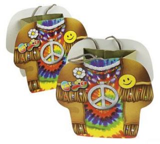 groovy hippie shirt treat bags peace hippy rock smile