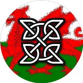 58mm Round Badge Style Fridge Magnet Celtic Wales Flag