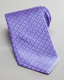 medallion silk tie purple blue $ 200