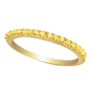 Hidalgo Eternity Pave Yellow Diamond Ring 18K Y Gold