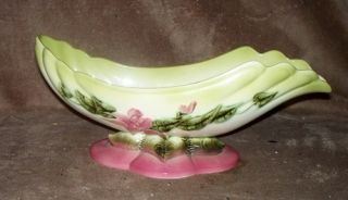 Vintage Hull Planter W29 Woodland Console Bowl Pink Green Excellent