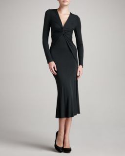 Donna Karan Cold Shoulder Long Dress   