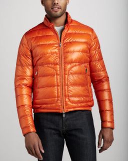 M058H Moncler Acorus Puffer Moto Jacket, Orange