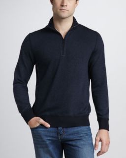 Roadster Half Zip Cashmere Sweater, Navy