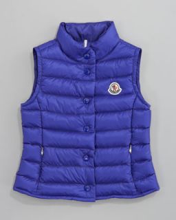 Z0XB5 Moncler Llane Long Season Packable Quilted Vest, Sizes 8 10