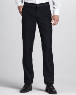 N1TR6 Lanvin Grosgrain Waist Pants, Navy