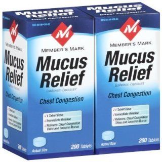 Members mark Mucus Relief, 400 Count   CASE PACK OF 2 