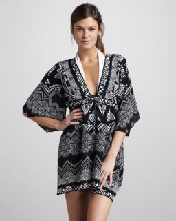  available in black white $ 248 00 gottex lace print coverup kimono