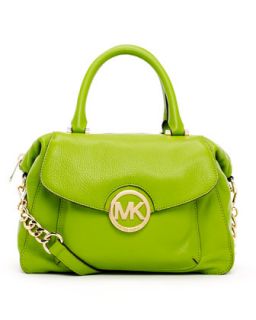  leather satchel bag available in lime $ 328 00 michael michael kors