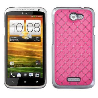 HTC One X Hot Pink Luxurious Lattice Pattern Design