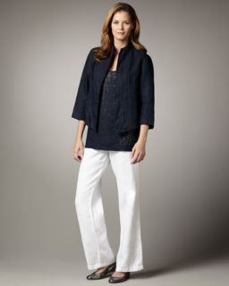 Eileen Fisher Three Quarter Sleeve Jacket, Sequin Tunic & Heavy Linen