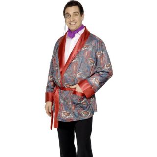 Mens Smoking Jacket Hugh Hefner Smiffys Fancy Dress Costume