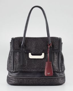  laurel tweed tote bag available in black silver $ 595 00 diane von