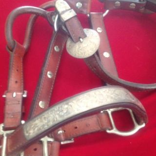  See Sterling Silver Overlay On Horse Equipment *BridleMade in USA