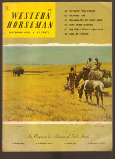 Western Horseman Magazine September 1970 for Admirers of Stock Horses