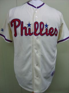 MLB Philadelphia Phillies Majestic Blank Cream Jersey
