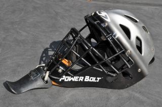 Power Bolt Catchers Gear Helmet Mask~ Hockey Style w Rawlings Throat