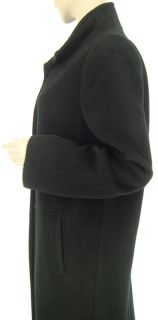 Hilary Radley Wool Mohair Black Four Buttons Womens Long Maxi Coat US