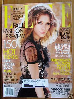Elle Magazine July 2006 Hilary Duff Fall Fashion Beauty