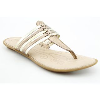 Born Hoda Womens Size 8 Bronze Open Toe Leather Flip Flops Sandals