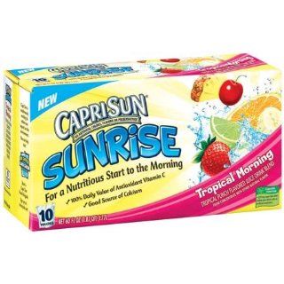 Caprisun Juice Drink Sunrise Tropical Morning 6 Oz Pouch   4 Pack