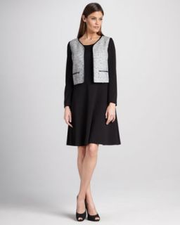 470M Kay Unger New York Long Sleeve Tweed Jacket & Dress