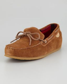 Sperry Top Sider Flannel Lined Suede Slipper, Tan   