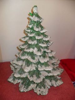 20 RARE Vintage Snow Covered Howells Mold Christmas Tree Ceramic 1979