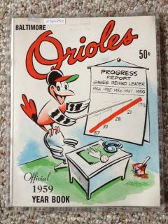   Orioles Yearbook 1959 Brooks Robinson Hoyt Wilhelm MINT CONDITION