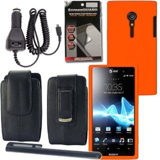 Orange Silicone Gel Cover Combo for Sony Xperia Ion LT28i